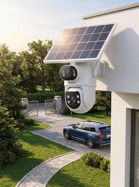 GW-B20 Cámara de seguridad solar de doble lente